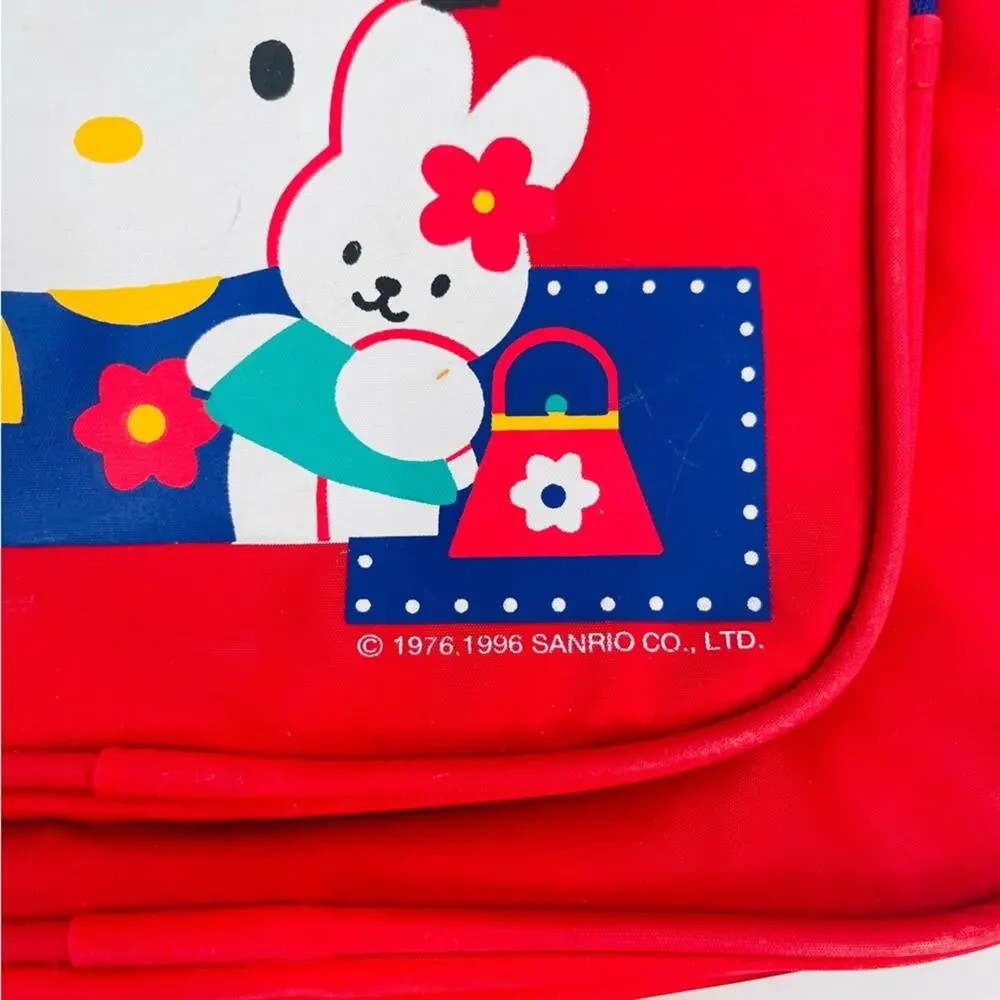 HELLO KITTY Sanrio Backpack Vintage Red Y2K 90s 1996 Kidcore 100% PVC School